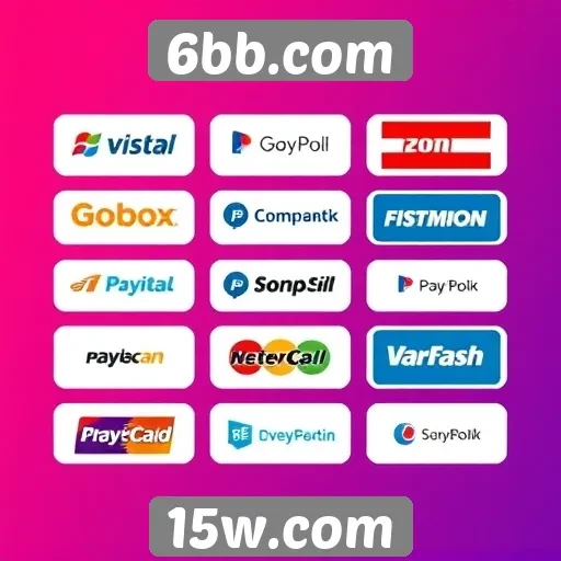 Métodos de pagamento disponíveis em 6bb.com